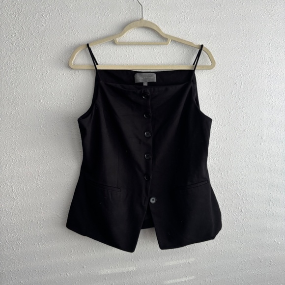 Anthropologie Sunday in Brooklyn Ponte Apron Vest in Black - Picture 3 of 9
